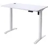 Bureau ergonomique motorisé - URBAN FACTORY - Ergo - Blanc - Métal - Droit