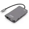 Hub USB Type-C Urban Factory multi-écran 100 W Gris pour PC