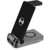 URBAN FACTORY Chargeur 3 en 1 Noir avec fonction stand