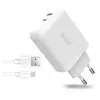 Urban Factory Bloc secteur USB-C/A avec cable USB-C/A 1M