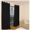 SECODIR Rideau thermique occultant jacquard 140x260 cm - Noir
