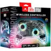 FREAKS AND GEEKS Manette Sans Fil pour Nintendo Switch - Transparente à LED - Câble 1M