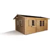 FOREST STYLE Abri de jardin ELISTA en bois massif ep 34 mm Cerland surface extérieure 23.6 m²