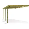 FOREST STYLE Carport adossé toit plat - Bois traité autoclave - 15,8 m² - HENRI  