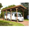 FOREST STYLE Carport bois Madeira Camping car L. 404 x P. 802 x H. 381 cm
