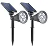 LUMISKY Lot de 2 spots solaires projecteurs SPIKY W34 Noir Plastique 100LM TU