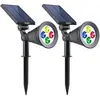 Lumisky Lot de 2 spots solaires projecteur SPIKY C34 Noir Plastique 100LM TU