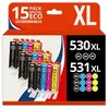 123CONSOMMABLES - PGI530 - CLI531 - Cartouche d'encre Compatible avec Canon PGI-