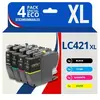 Pack compatible Brother LC421XL, 4 cartouches