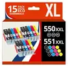123CONSOMMABLES - PGI550/CLI551 XL - Cartouches Encre Compatible avec Canon 550