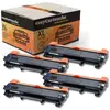 123CONSOMMABLES - Pack 4 Toners compatibles BROTHER TN2510XL noir