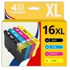 123CONSOMMABLES - 16XL - Pack de 4 Cartouches d'encre Compatible avec Epson Work
