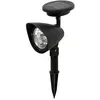 Spot solaire en plastique - 3 LED - Noir - GALIX