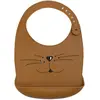 Trois Kilos Sept Bavoir en silicone Chat Caramel