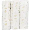 Trois Kilos Sept Lot de 3 langes en mousseline Wonderfull (70 x 70 cm)
