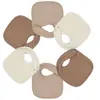 Trois Kilos Sept Lot de 6 bavoirs de naissance Nid d'abeille Beige-Choco