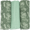 Lot de 3 langes en mousseline de coton Feuille (70 x 70 cm)