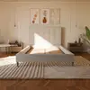 Ensemble Lit + Tête De Lit 90x200cm - Blanc - Collection Léa - Morphea
