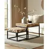 UNIQKA Aïda - table basse carrée gigogne en teck