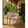 Kanoa - Chaise en teck massif et corde beige