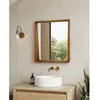 Uniqka-design Uniqka - Rovio - Grand Miroir Mural Rectangulaire En Bois De Manguier