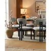Uniqka - Lot de 4 chaises Zuno en tissu grise et pieds métal OS