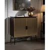 Uniqka-design Moon - petit buffet 2 portes finition laiton vieilli 74 cm
