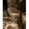 Chaise en teck massif et corde beige - Uniqka
