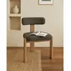 Elani - Chaise salle à manger en tissu gris piétement en bois blanchis
