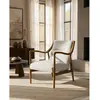 Fauteuil en bois massif chêne et en lin - Uniqka