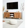 Uniqka-design Havena - meuble tv en bois massif d'acacia et marbre blanc