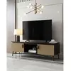 Uniqka-design - Moon - Meuble tv finition laiton vieilli 145 cm