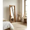 Uniqka-design - Vivo - Miroir sur pied en bois massif de manguier