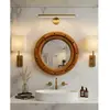 Uniqka-design - Boïa - Miroir hublot en bois massif de manguier