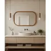 Uniqka-design - Niva - Miroir rectangulaire en bois massif de manguier...
