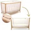 Charlie Crane Lit bébé évolutif Kimi Organic V2 Bois de rose (60 x 120 cm)