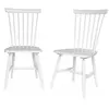 SWEEEK Lot de 2 chaises blanches à barreaux en bois d'hévéa. ROMIE. L 50.8 x P 44.2 x H 90cm.