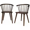 SWEEEK Lot de 2 chaises noyer à barreaux en bois et contreplaqué. Paula. L 51 x P 53 x H 75cm