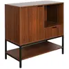 SWEEEK Buffet décor noyer 1 porte 1 tiroir 2 étagères