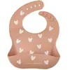 Bavoir en silicone Coeurs Latté