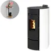 INTERSTOVES Pack Poêle à granules LEANDRO 9 Etanche + Kit Conduit 80/125 - Blanc