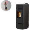 INTERSTOVES Pack Poêle à granules LEANDRO 9 Etanche Kit Conduit Vertical 80/125 Noir