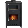 INTERSTOVES Poêle à bois avec four Rosa 10 | Bûches 50cm - Noir