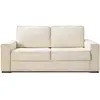 HOMIFAB Canapé convertible 3 places en velours côtelé beige, Ouverture express