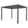 Pergola Bioclimatique 4x3, aluminium, gris anthracite, lames orientables   sweeek