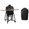 SWEEEK Barbecue charbon céramique Ø57cm + housse Kamado