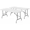 SWEEEK Lot de 2 tables table de réception, 180cm, pliables, avec poign...