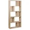SWEEEK Bibliothèque design asymétrique, 5 étagères, 10 compartiments