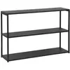 SWEEEK Etagère basse 3 niveaux en métal noir - Industrielle - 120x30x80cm TU