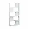 SWEEEK Bibliothèque design asymétrique, 5 étagères, 10 compartiments